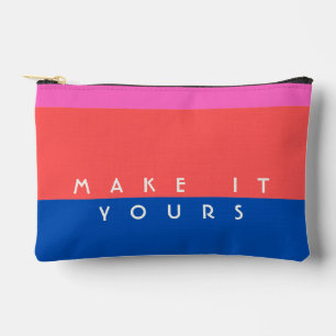 Pochette À Accessoires Motif de blocs de couleurs modernes personnalisé