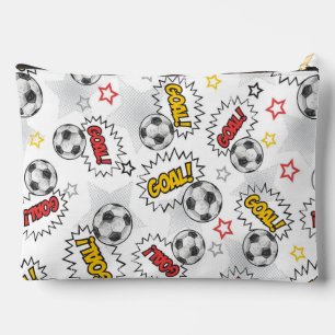 Pochette À Accessoires Motif de but de football de bande dessinée – Sport