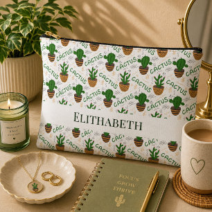 Pochette À Accessoires Motif de cactus sauvage