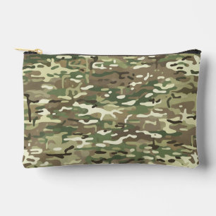 Pochette À Accessoires Motif de camouflage forestier vert bois