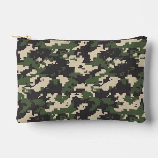 Pochette À Accessoires Motif de camouflage numérique vert (Recto)