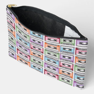 Pochette À Accessoires Motif de cassettes rétro pastel