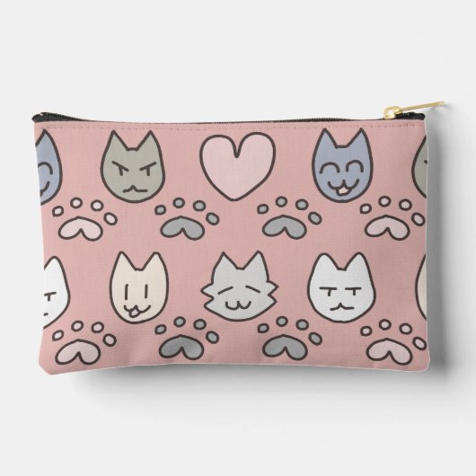 Pochette À Accessoires Motif de chats mignons (Verso)