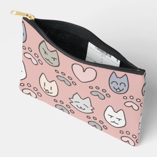 Pochette À Accessoires Motif de chats mignons (Ouvrir)