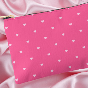 Pochette À Accessoires Motif de coeur simple rose moderne