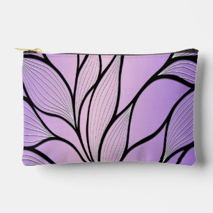 Pochette À Accessoires Motif de congé créatif violet nacré