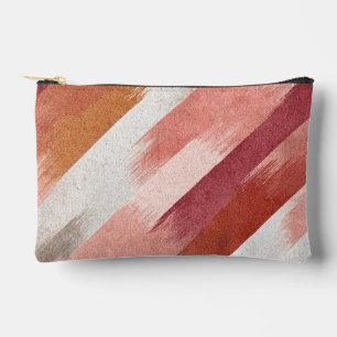 Pochette À Accessoires Motif de coup de pinceau en terre cuite rose moder