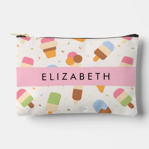 Pochette À Accessoires Motif de crème glacée, cône de crème glacée, Votre