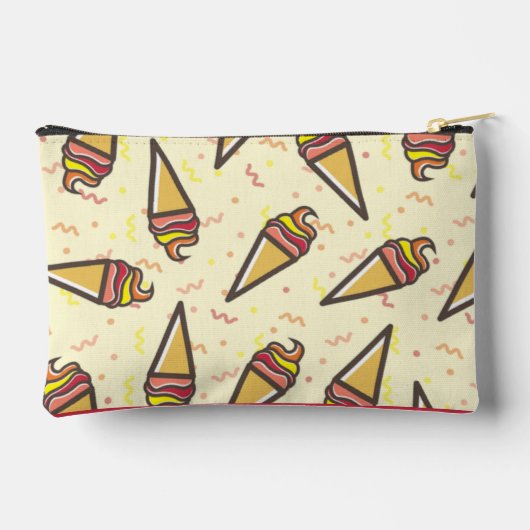 Pochette À Accessoires Motif de crème glacée personnalisé (Verso)