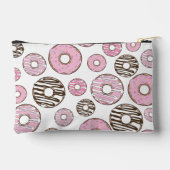 Pochette À Accessoires Motif de donuts, Donuts roses, Donuts blancs (Verso)