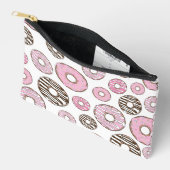 Pochette À Accessoires Motif de donuts, Donuts roses, Donuts blancs (Ouvrir)