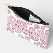 Pochette À Accessoires Motif De Donuts, Donuts Roses, Glace, Votre Nom (Ouvrir)