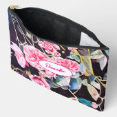 Pochette À Accessoires Motif de fleur de rose de chou rose eau-forte Fill (Ouvrir)