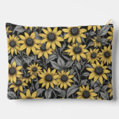 Pochette À Accessoires Motif de fleur Suzanne jaune à oeil noir (Verso)