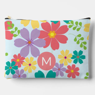 Pochette À Accessoires Motif de Fleur vive moderne Monogramme