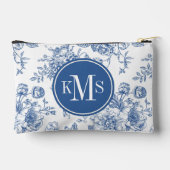 Pochette À Accessoires Motif de fleurs bleues (Verso)