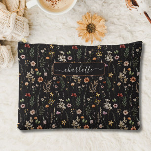 Pochette À Accessoires Motif de fleurs sauvages florales jolies aquarelle