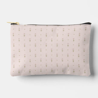 Pochette À Accessoires Motif de fleurs sauvages minimal avec des points