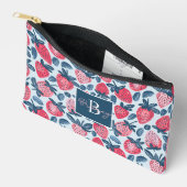 Pochette À Accessoires Motif de fraise personnalisé mignon (Ouvrir)