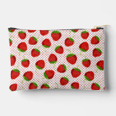Pochette À Accessoires Motif de fraises et de points rouges (Verso)