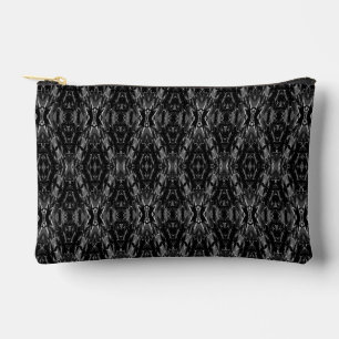 Pochette À Accessoires Motif de géométrie abstraite gris noir