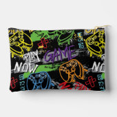 Pochette À Accessoires Motif de jeu graffiti néon (Verso)