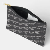 Pochette À Accessoires Motif de laisse de chien stylisé (Ouvrir)