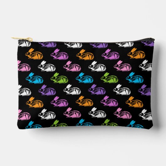Pochette À Accessoires Motif de lapin squelette (Recto)