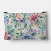 Pochette À Accessoires Motif de libellule florale à l'aquarelle (Verso)