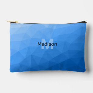 Pochette À Accessoires Motif de maillage géométrique bleu clair