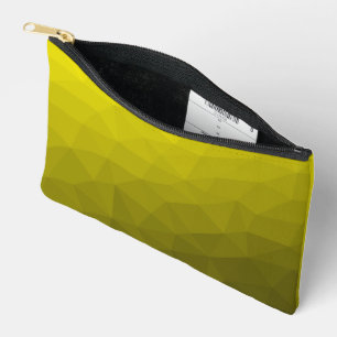 Pochette À Accessoires Motif de maillage géométrique dégradé jaune