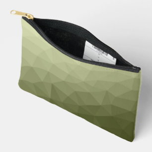 Pochette À Accessoires Motif de maillage géométrique dégradé vert de l'Ar