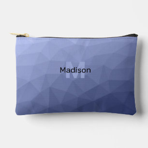 Pochette À Accessoires Motif de maillage géométrique gris bleu