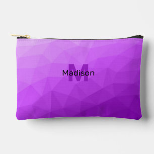 Pochette À Accessoires Motif de maille géométrique à dégradé violet Monog