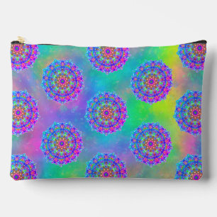 Pochette À Accessoires Motif de Mandala bleu violet Boho