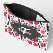 Pochette À Accessoires Motif de maquillage mignon ajouter monogramme (Ouvrir)