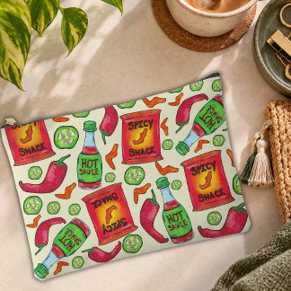 Pochette À Accessoires Motif de nourriture de snacks épicés ludiques