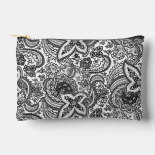 Pochette À Accessoires Motif de paisley noir