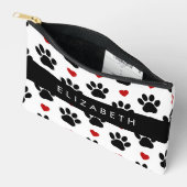 Pochette À Accessoires Motif De Pâtes, Pâtes Noires, Coeurs Rouges, Votre (Ouvrir)