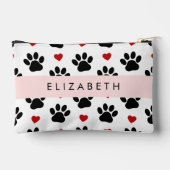 Pochette À Accessoires Motif De Pâtes, Pâtes Noires, Coeurs Rouges, Votre (Verso)