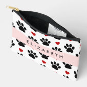 Pochette À Accessoires Motif De Pâtes, Pâtes Noires, Coeurs Rouges, Votre (Ouvrir)