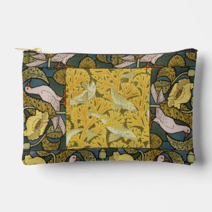 Pochette À Accessoires Motif de pigeon de poisson Art nouveau antique Ver