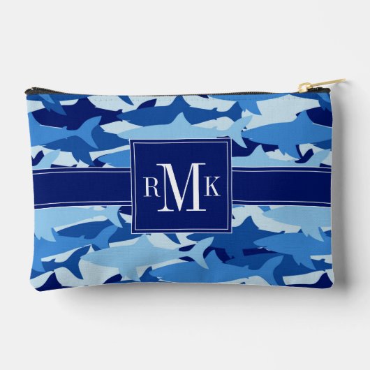 Pochette À Accessoires Motif de requin bleu (Verso)