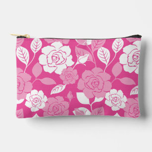 POCHETTE À ACCESSOIRES MOTIF DE ROSE (ROSE)