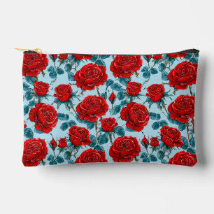 Pochette À Accessoires Motif de roses rouges