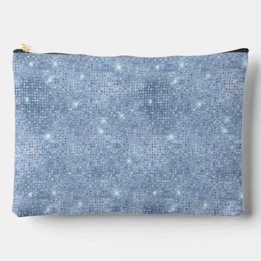 Pochette À Accessoires Motif de séquence bleu pâle (Recto)