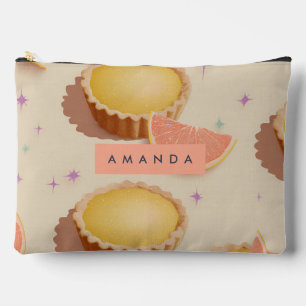Pochette À Accessoires Motif de tarte à pamplemousse sucrée personnalisé