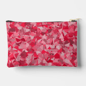 Pochette À Accessoires Motif de Triangle Rose Rouge Petit (Verso)