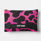 Pochette À Accessoires Motif de vache rose et blanc (Recto)