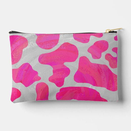 Pochette À Accessoires Motif de vache rose et blanche (Verso)